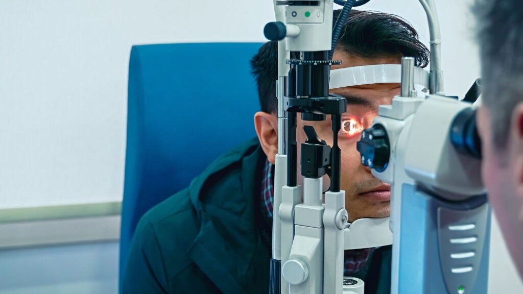 Doctor checking Eye For SBK